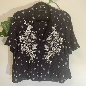 Zara button blouse